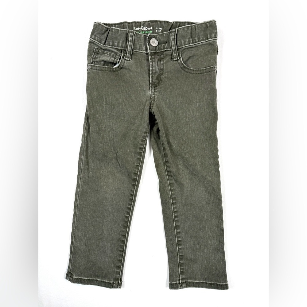 BABY GAP Army Green Baby‎ Gap for Good Slim Denim Skinny Jeans Casual Size 3